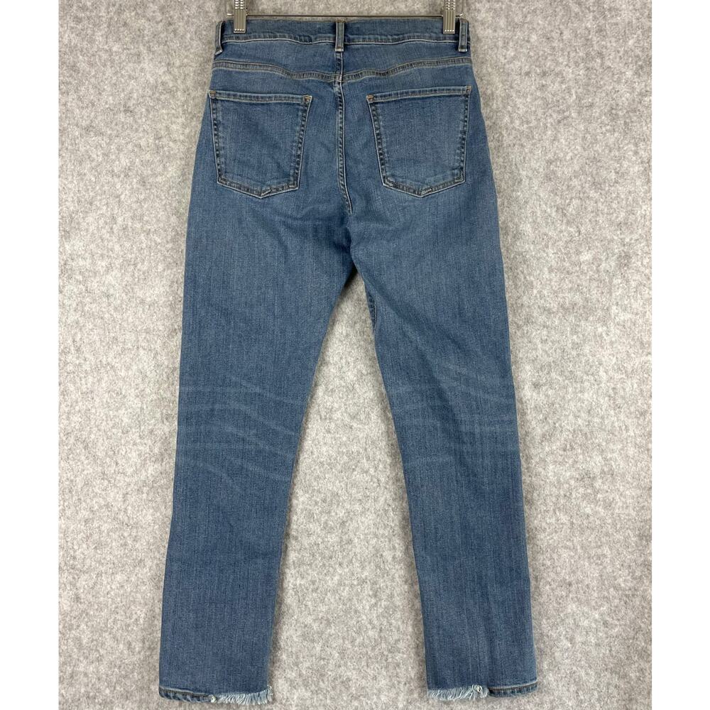 Peruvian Connection Cimarron Jean Womens 4 Medium Wash Button Fly Distressed Hem - Picture 14 of 16